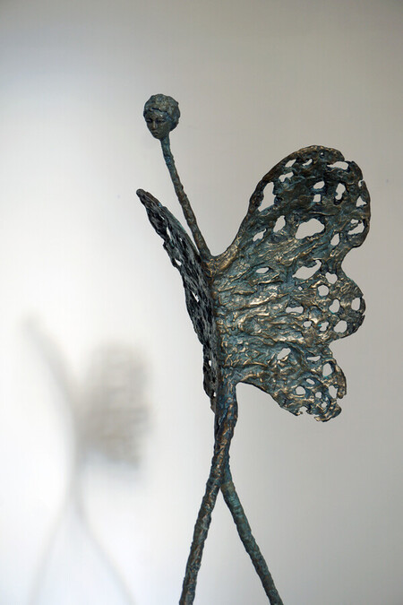 "Ange papillon", 2020. Bronze num&eacute;rot&eacute;, &eacute;dition de 8, Fonderie Chapon,73 x 31 x 14cm